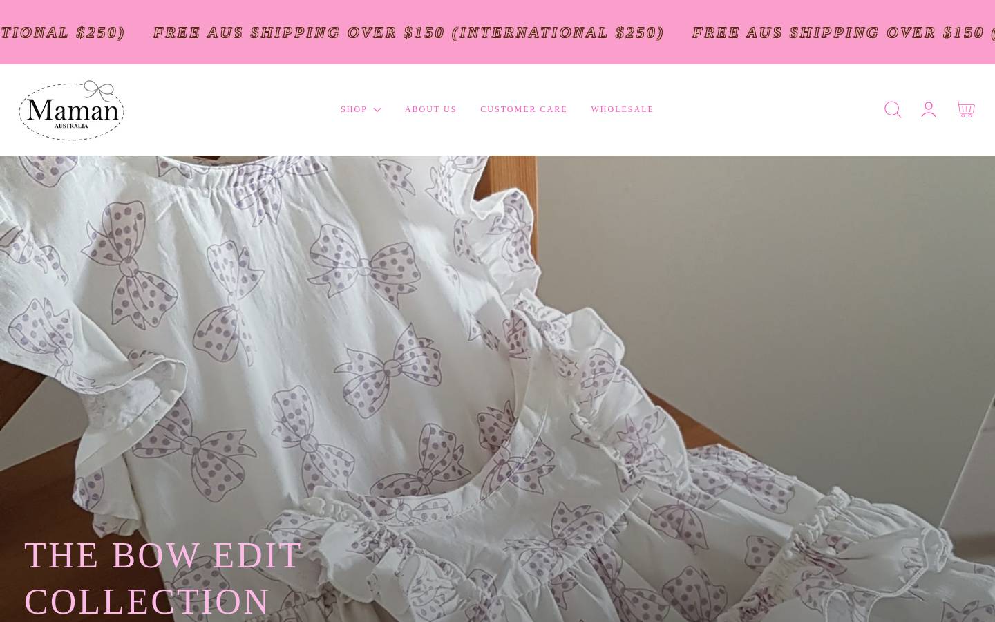 maman.com.au homepage screenshot