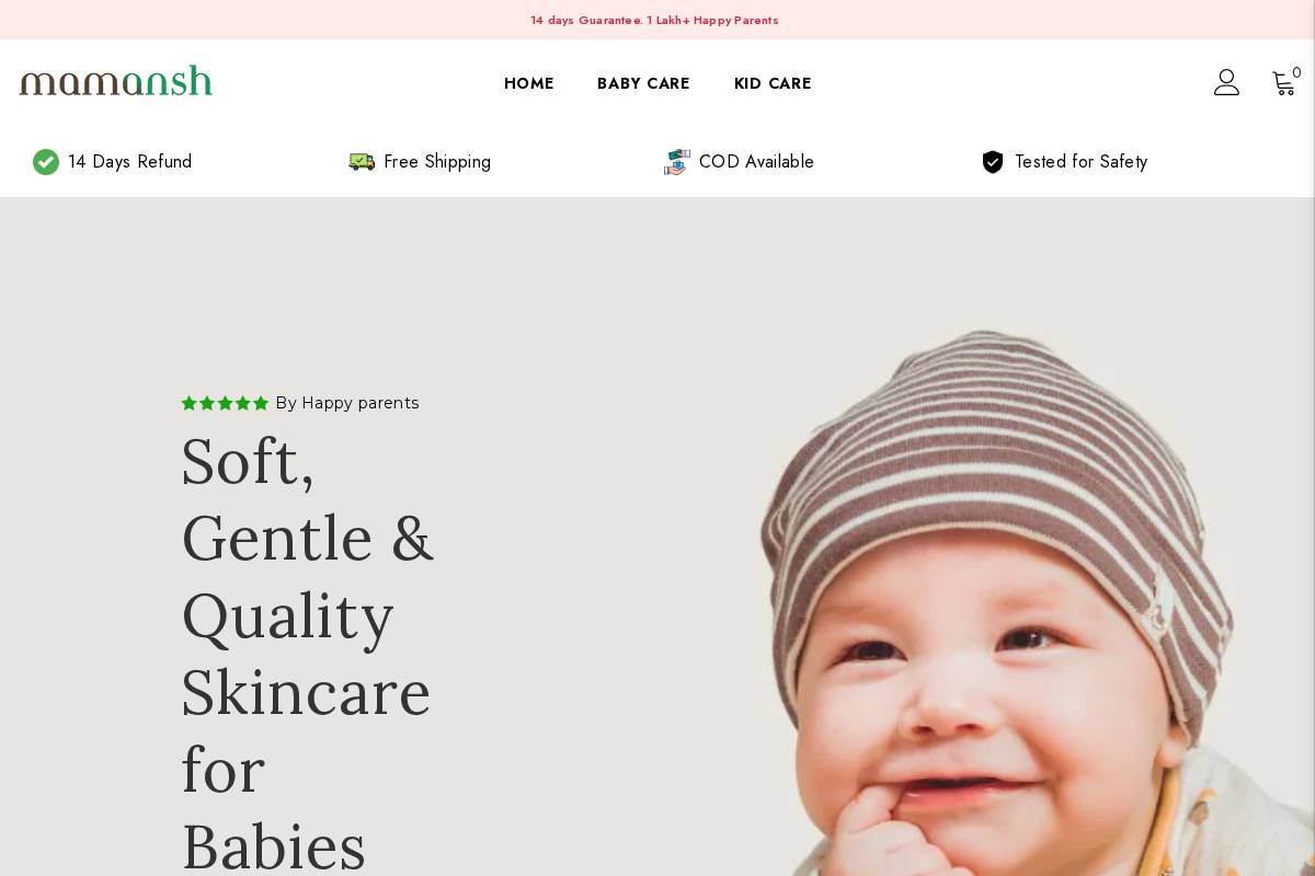 mamansh.com homepage screenshot