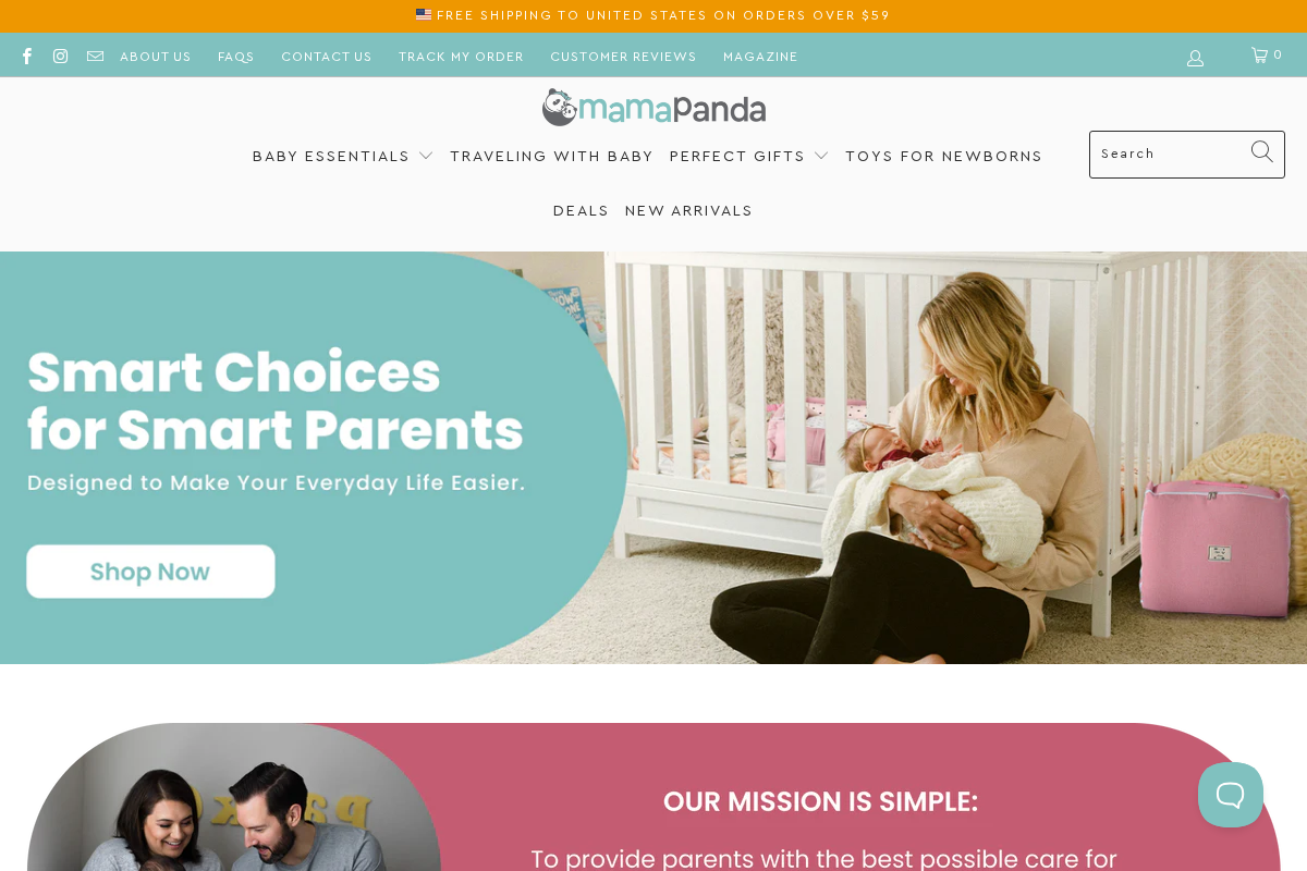 Mama Panda homepage screenshot