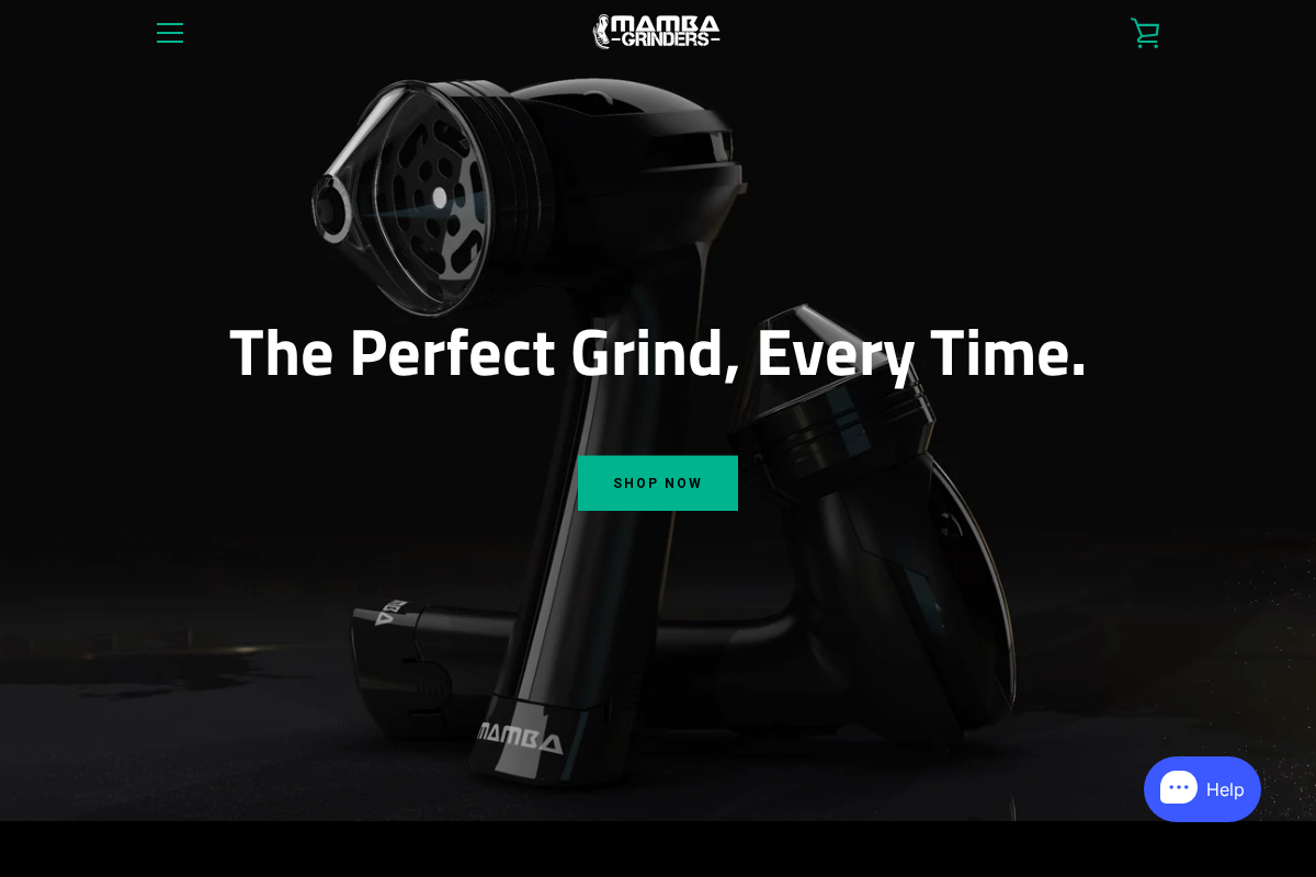 Mamba Grinders™ homepage screenshot