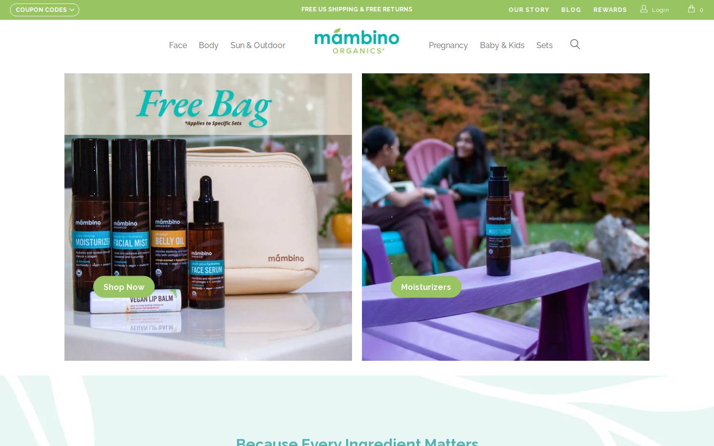 mambinoorganics.com homepage screenshot