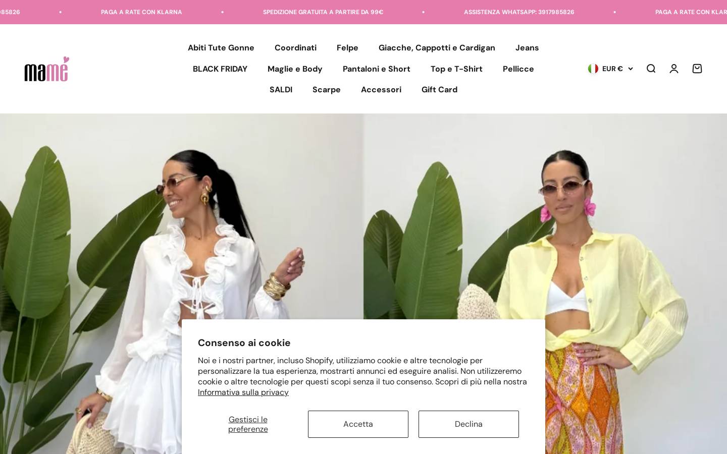 mameshop.eu homepage screenshot