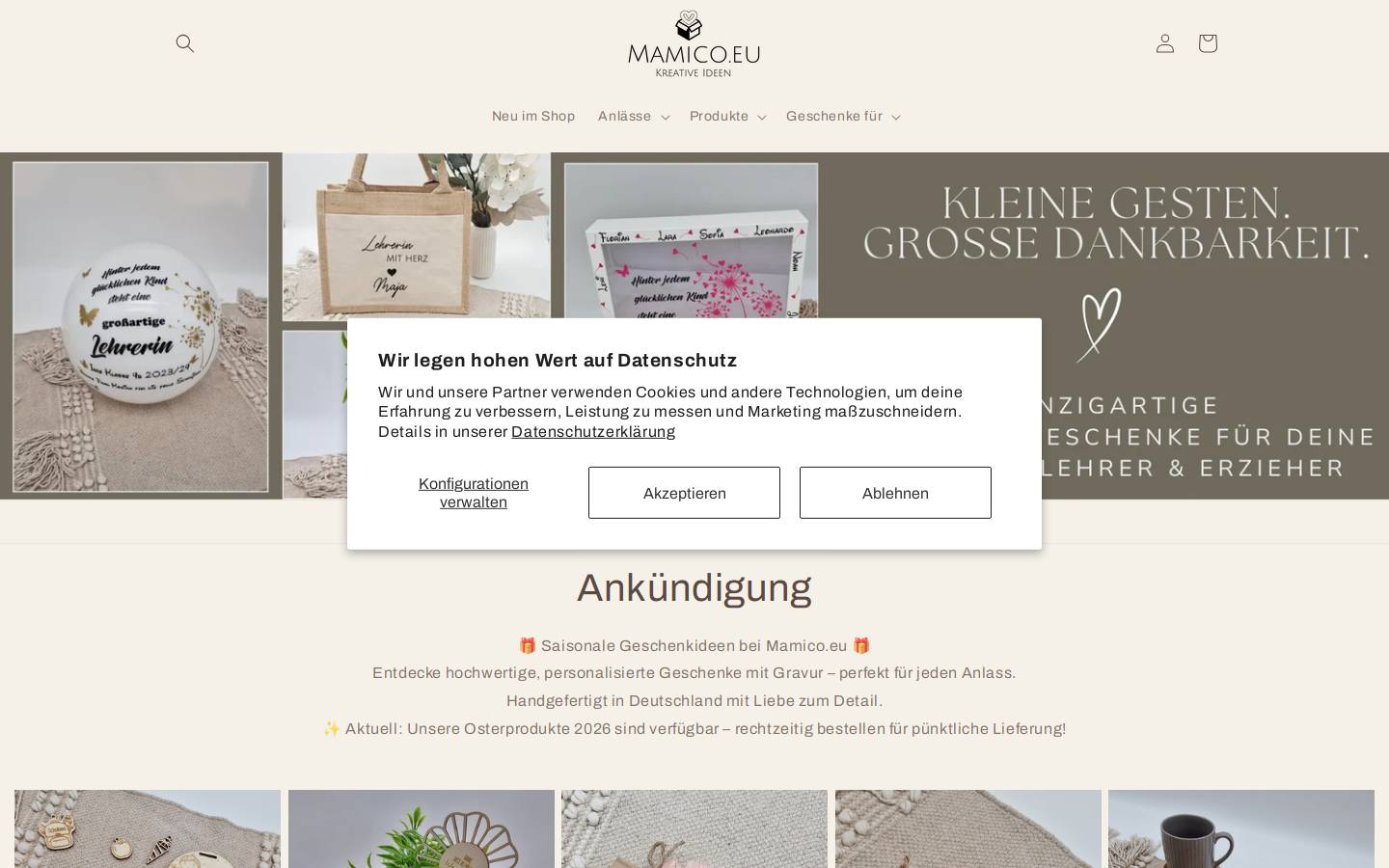 mamico.eu homepage screenshot