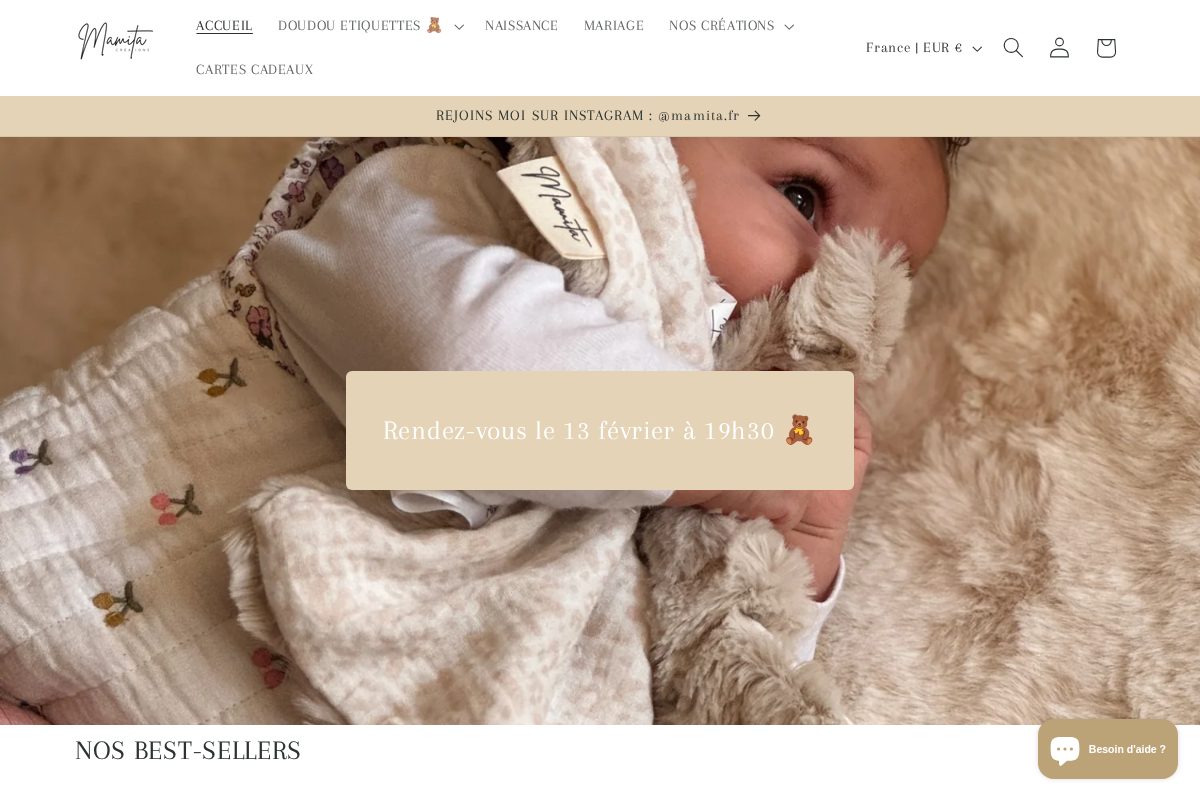 Mamita créations homepage screenshot