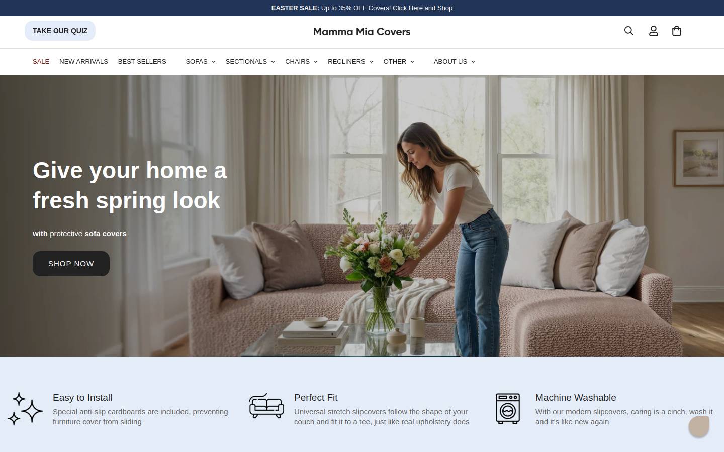 Mamma Mia Covers homepage screenshot
