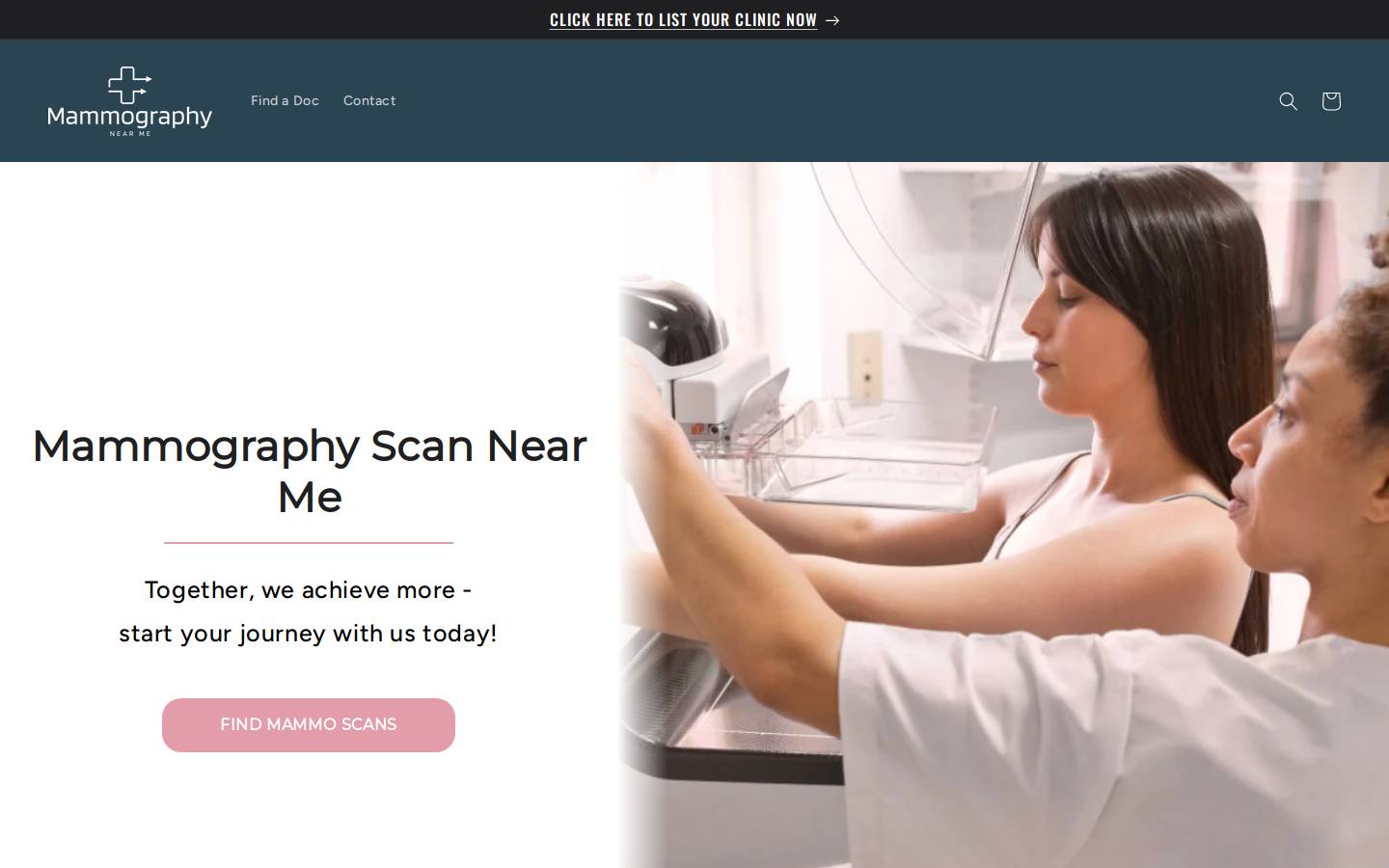 mammoscannearme.com homepage screenshot