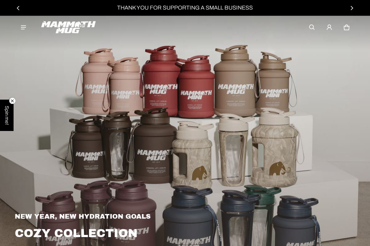 mammothmug.com homepage screenshot