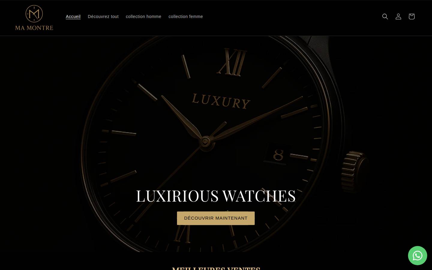 mamontre.ma homepage screenshot