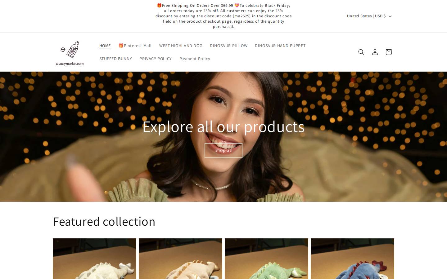 Mamymarket homepage screenshot