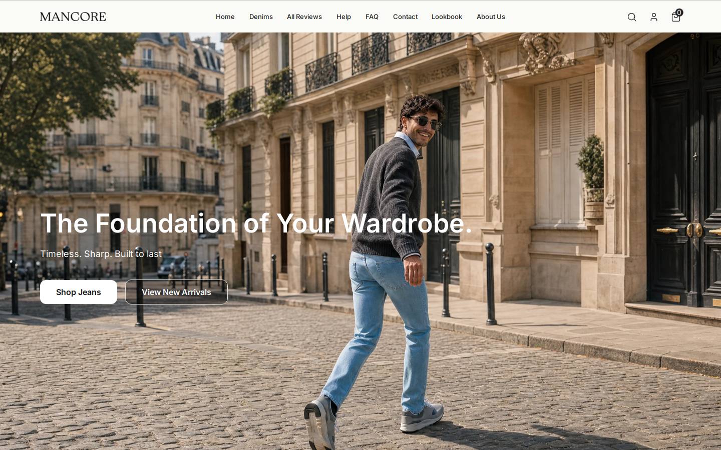 ManCore homepage screenshot