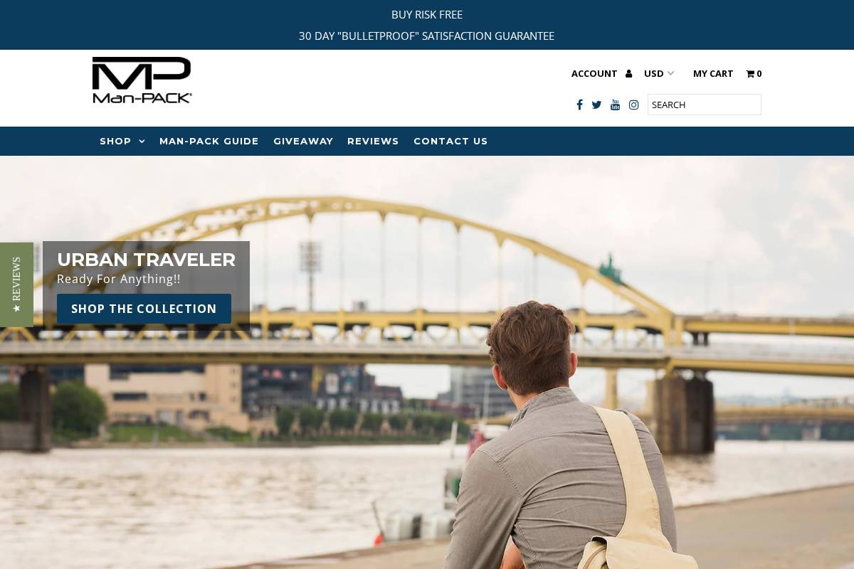 man-pack.com homepage screenshot