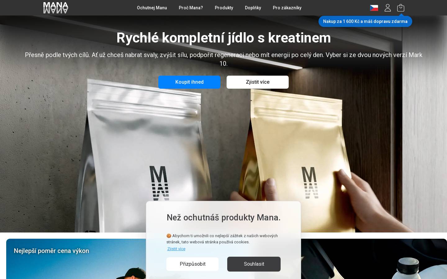 manaa.cz homepage screenshot