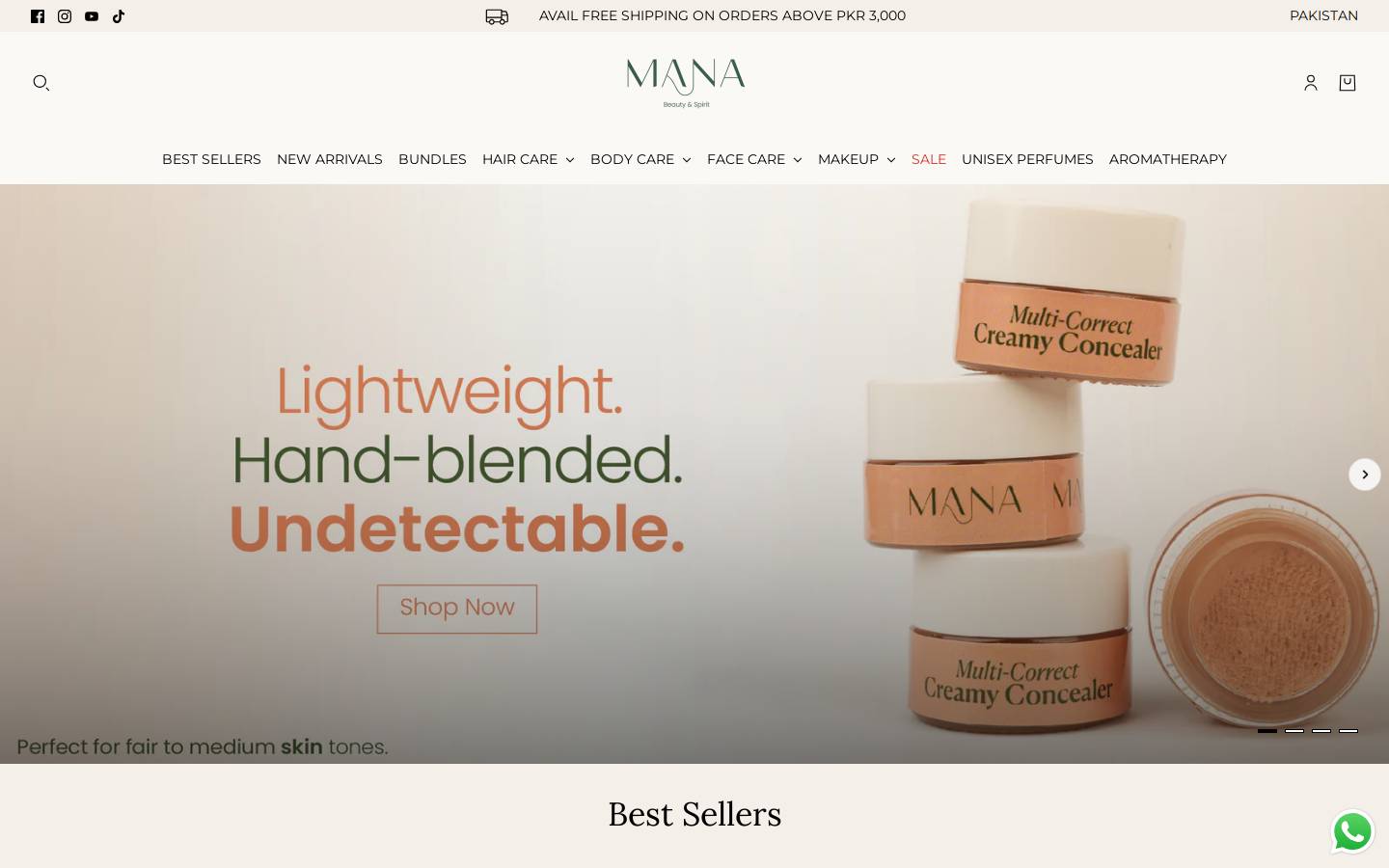 manabeautyspirit.com homepage screenshot