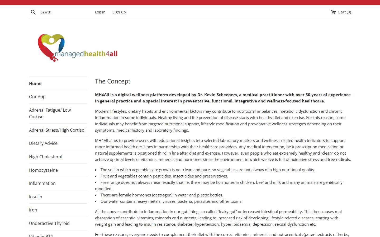 managedhealth4all.co.za homepage screenshot