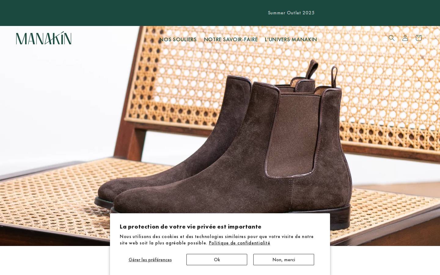 Manakin Paris homepage screenshot