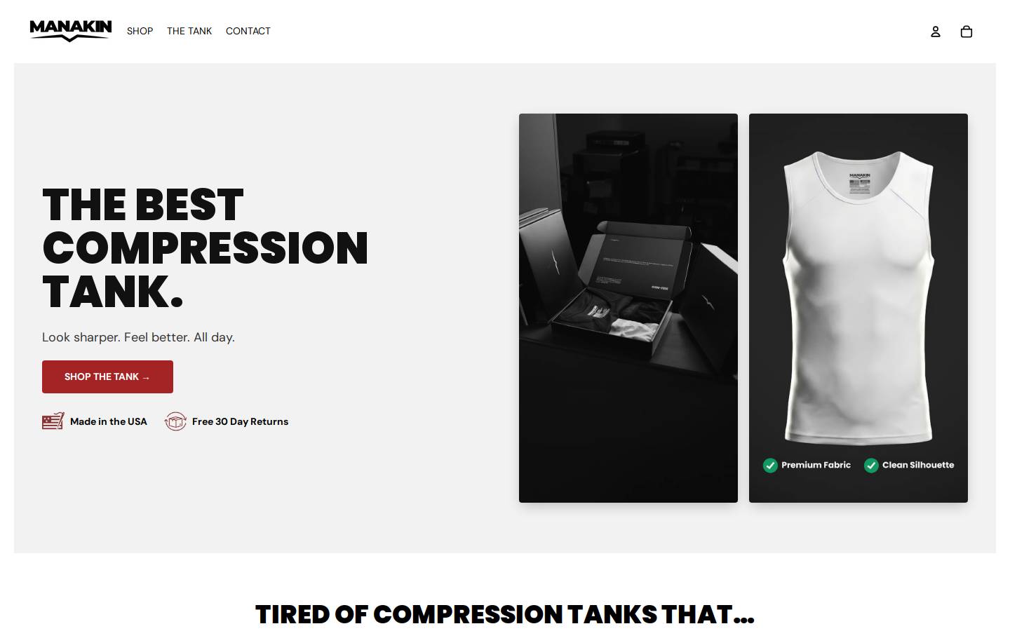 manakinwear.com homepage screenshot