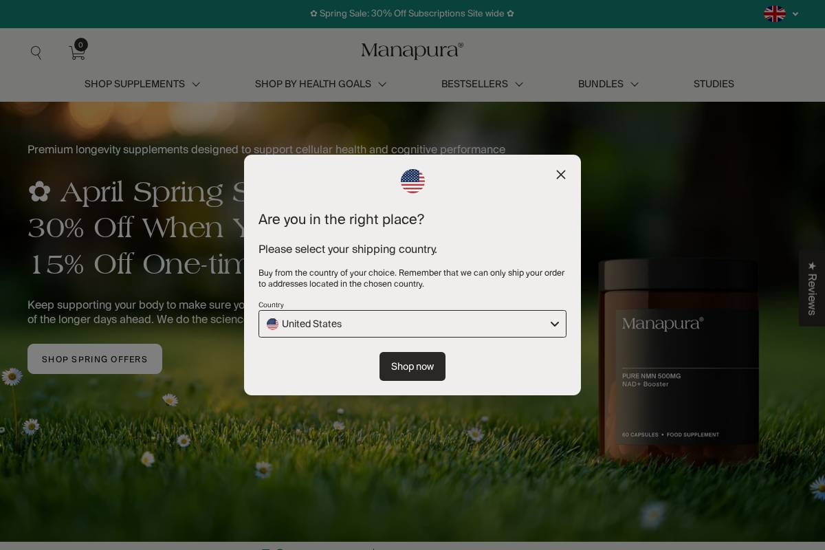 Manapura homepage screenshot