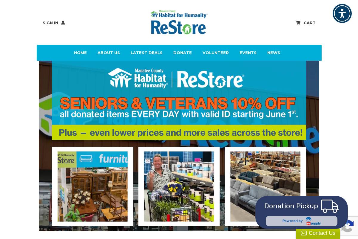 manateehabitatrestore.com homepage screenshot