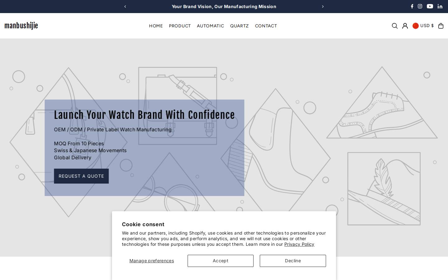 manbuworld.com homepage screenshot