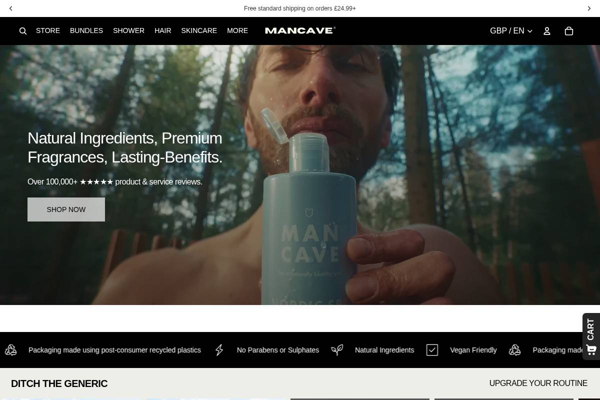 mancaveinc.com homepage screenshot