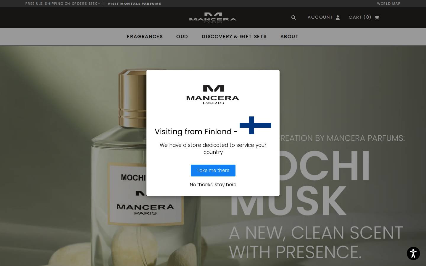 Manceraparfums homepage screenshot