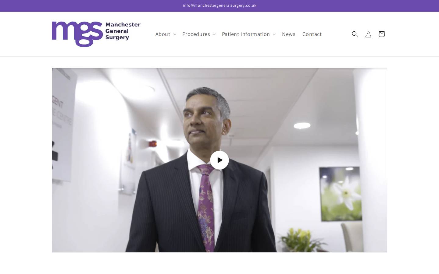 manchestergeneralsurgery.co.uk homepage screenshot