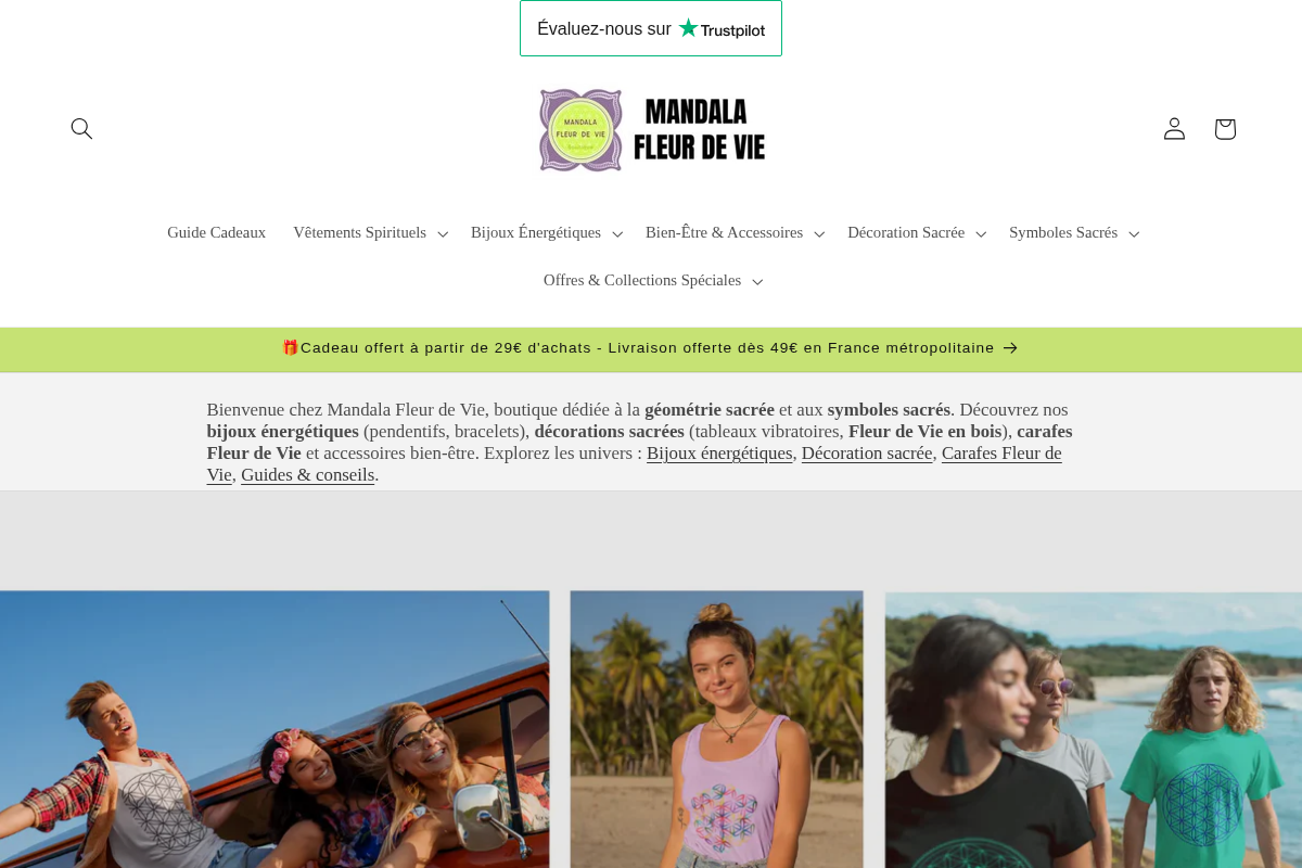 Mandala Fleurdevie homepage screenshot