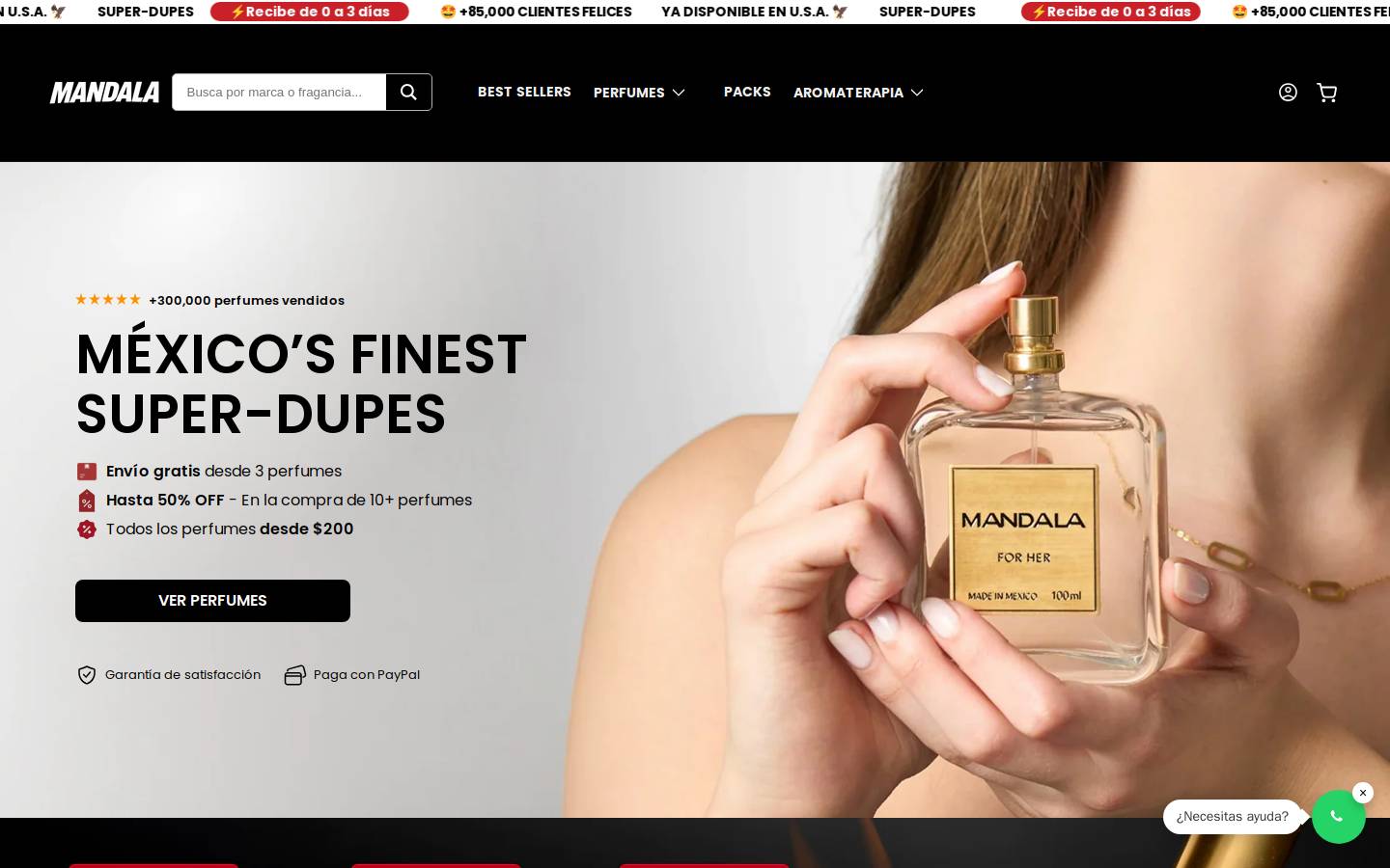 mandala.mx homepage screenshot