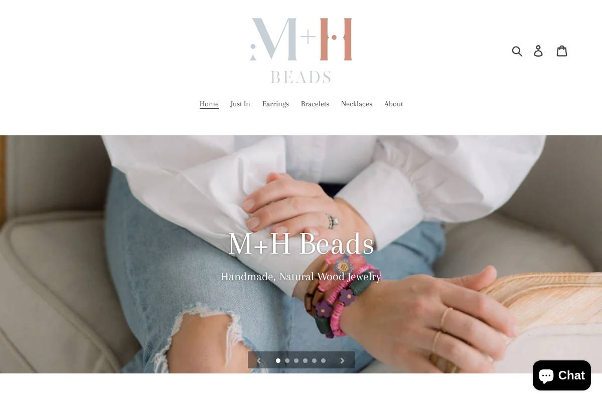 mandhbeads.com homepage screenshot