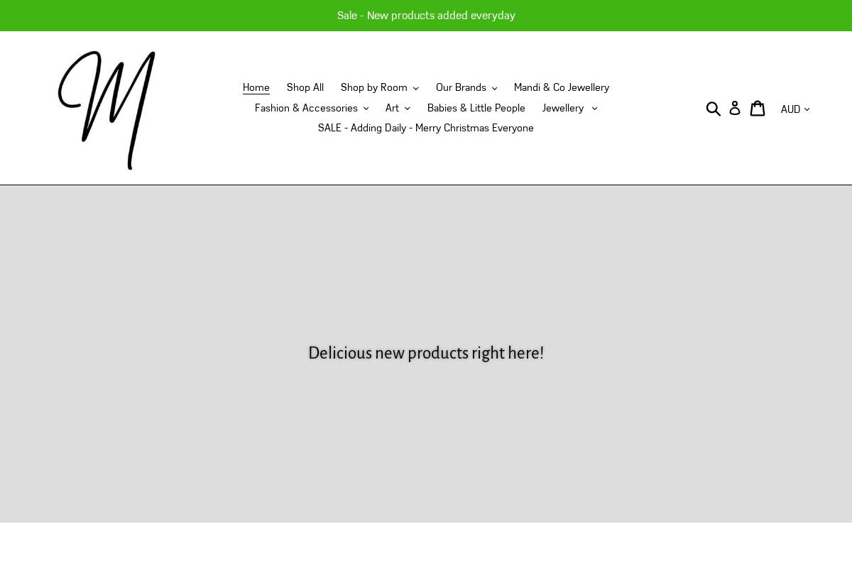 mandiathome.com.au homepage screenshot