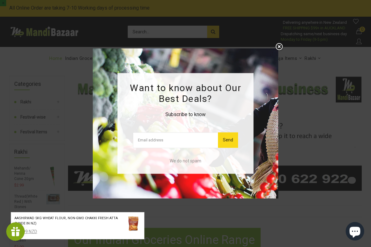 Mandi Bazaar homepage screenshot