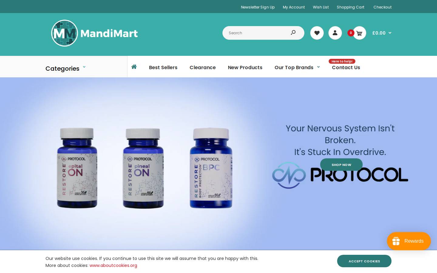MandiMart homepage screenshot