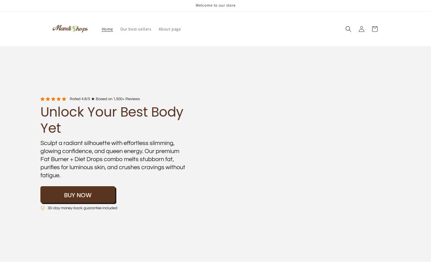 mandishops.com homepage screenshot