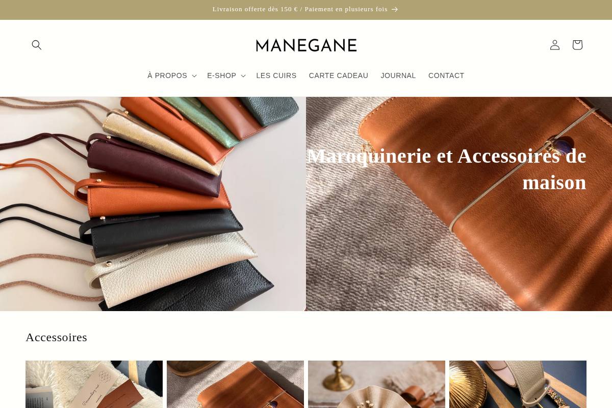 manegane.com homepage screenshot