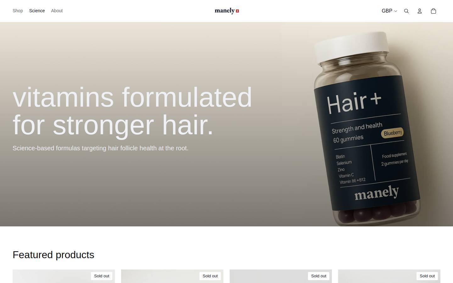 manely.shop homepage screenshot