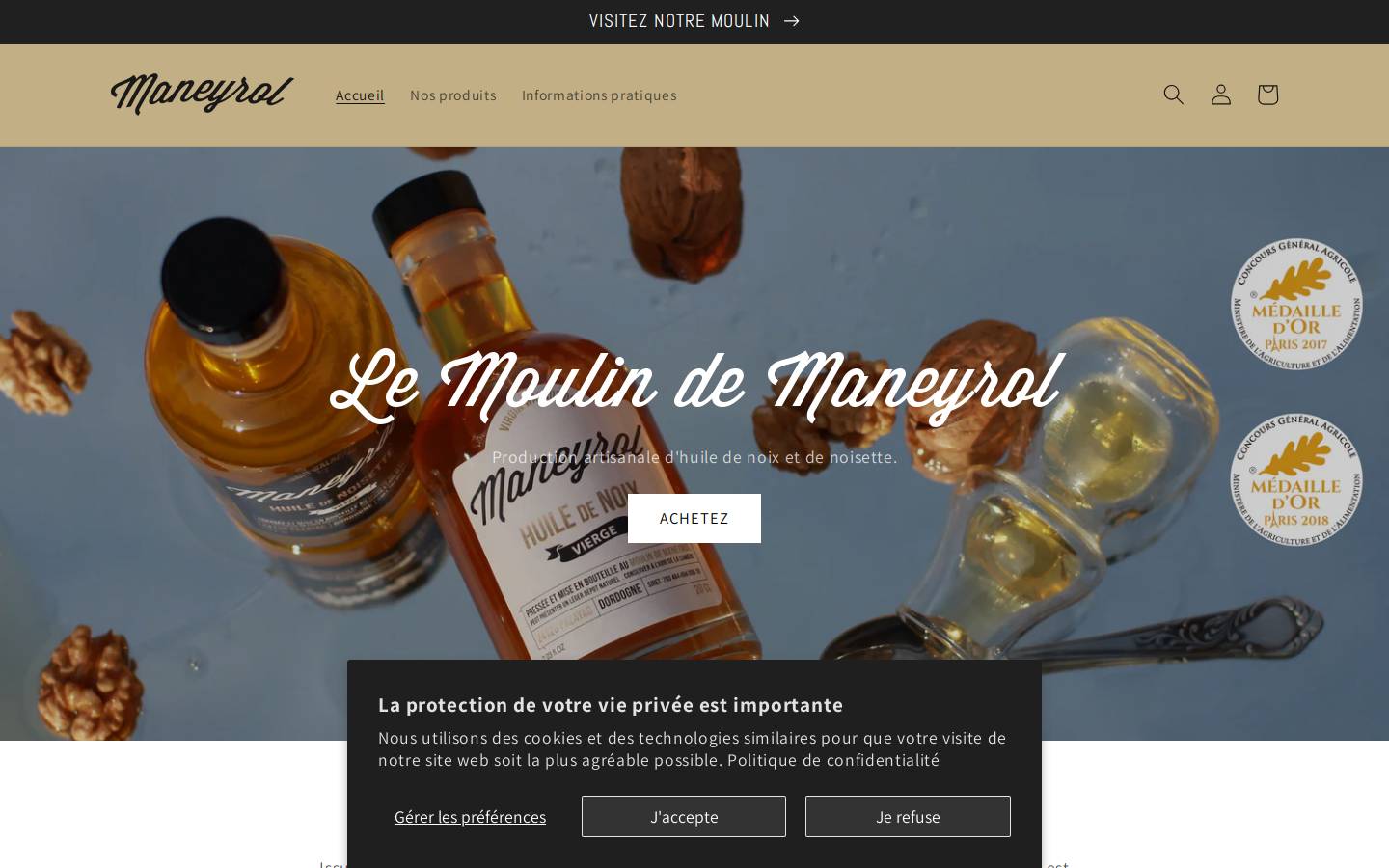 maneyrol.com homepage screenshot