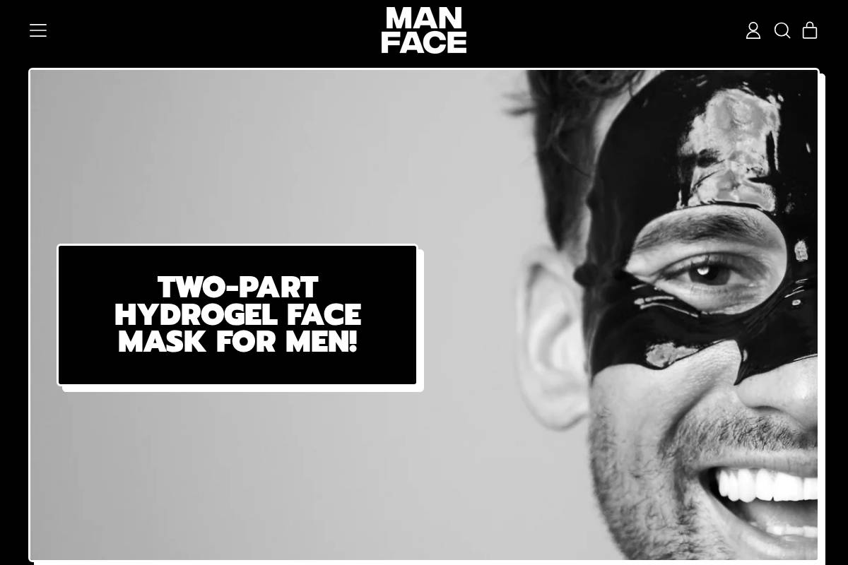 Man Face Ltd homepage screenshot