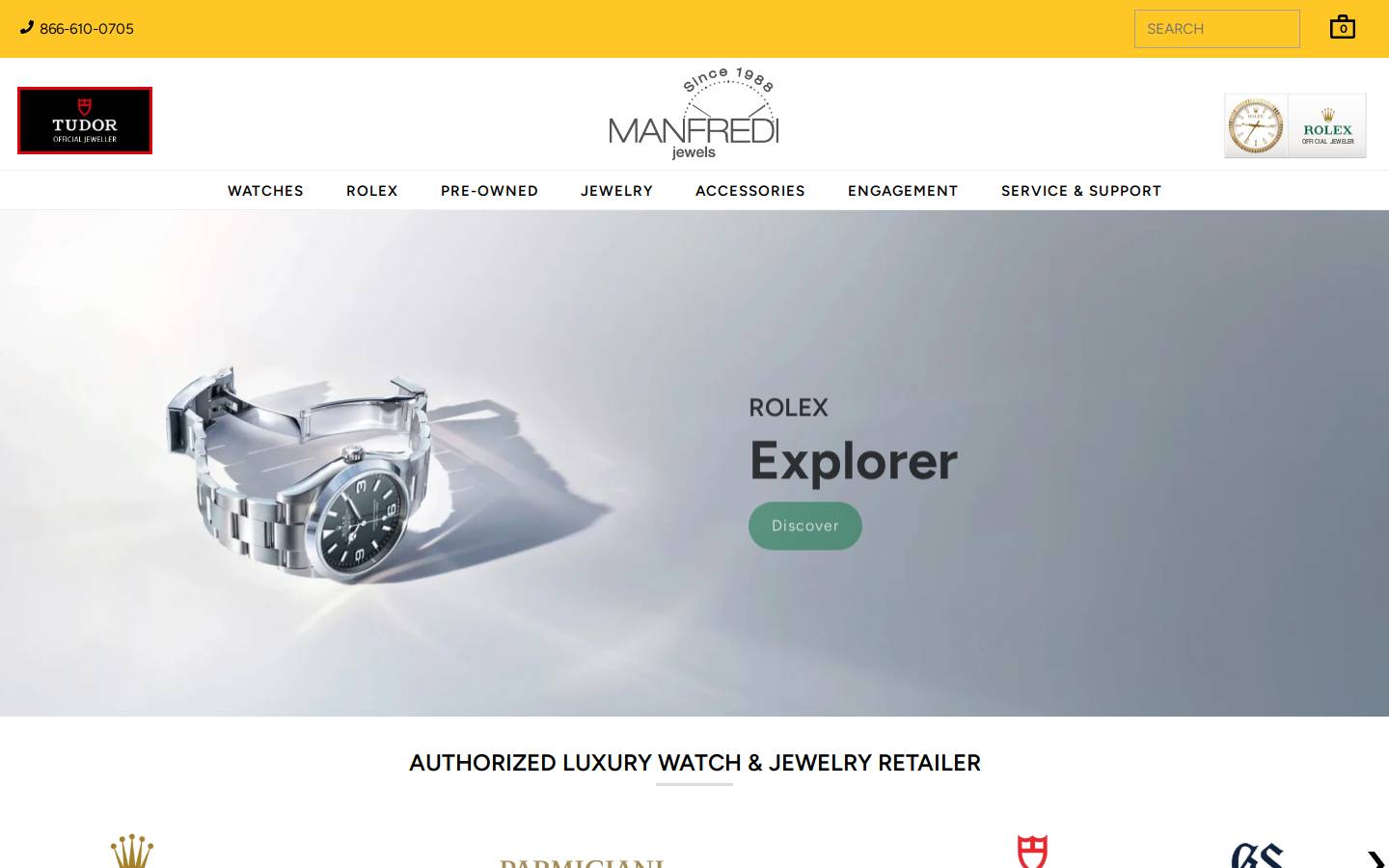 manfredivintagewatches.com homepage screenshot