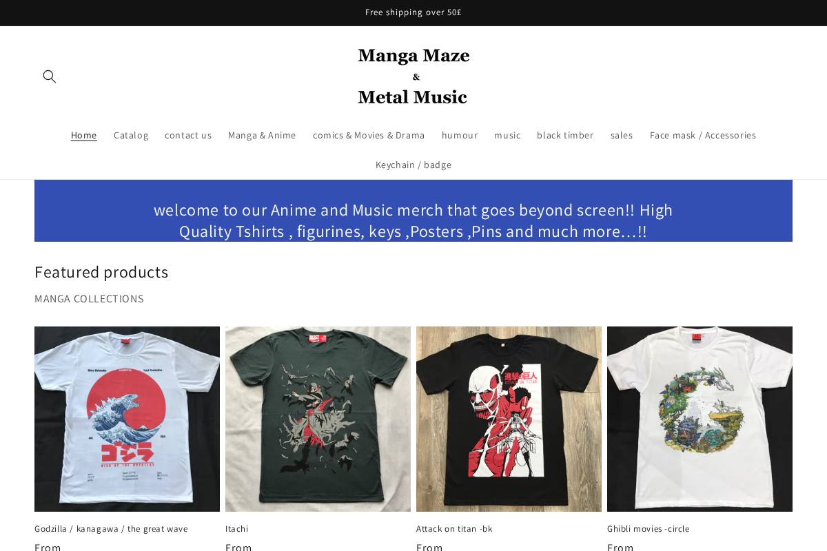 mangamaze.net homepage screenshot