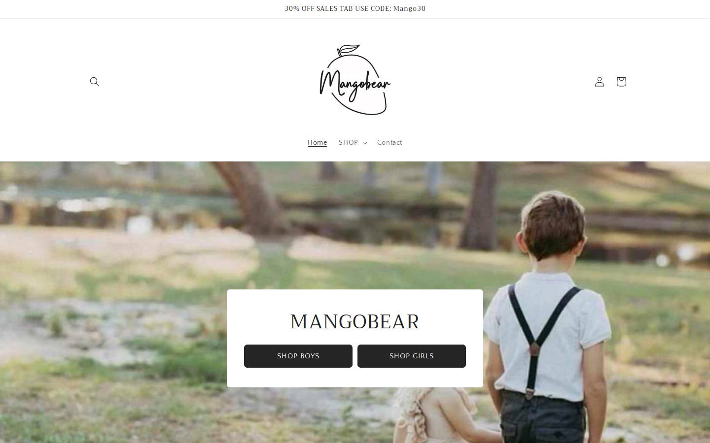 mango-bear.com homepage screenshot