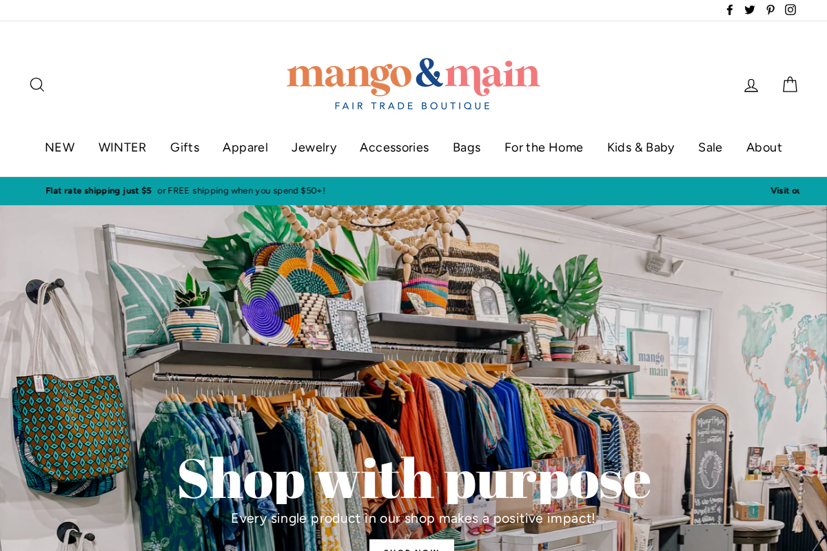 mangoandmain.com homepage screenshot
