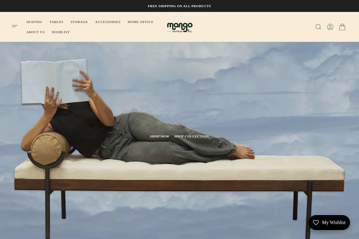 mangofurnitureinc.com homepage screenshot