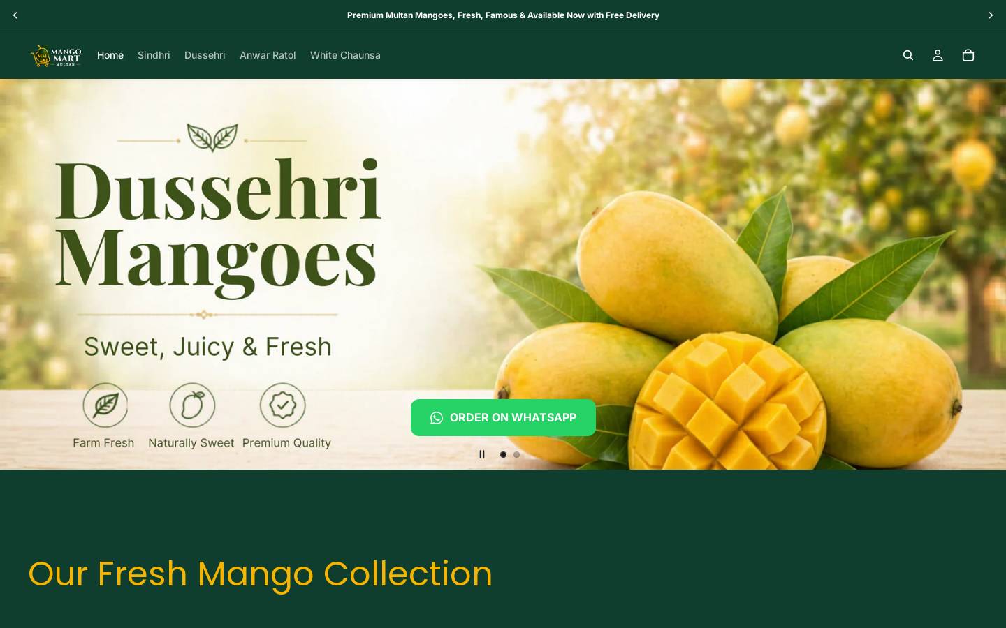 mangomartmultan.com homepage screenshot