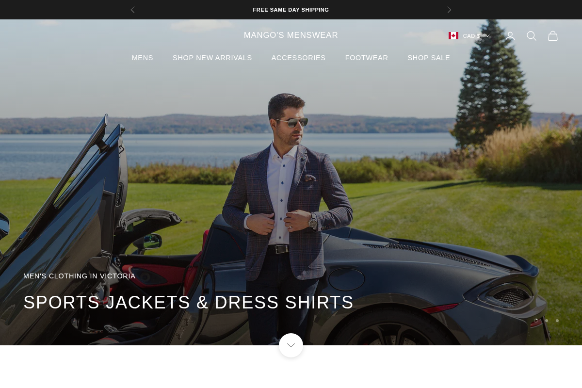 mangosvictoria.com homepage screenshot
