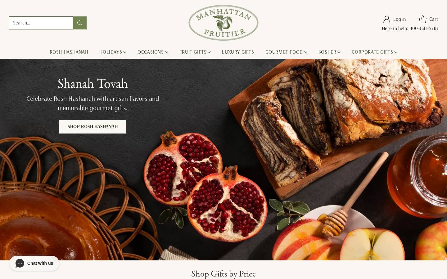 Manhattan Fruitier homepage screenshot