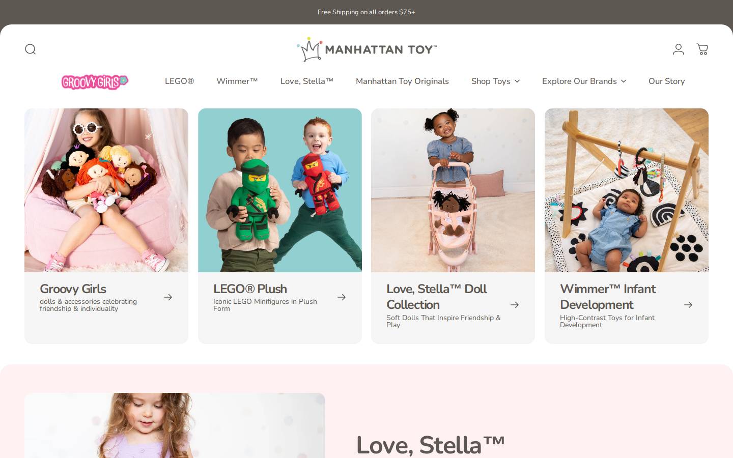 Manhattan Toy homepage screenshot