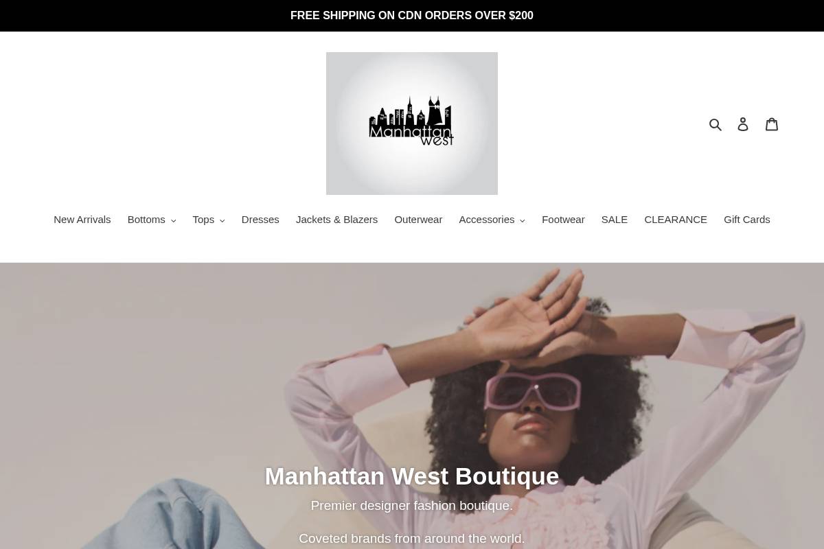 manhattanwest.ca homepage screenshot