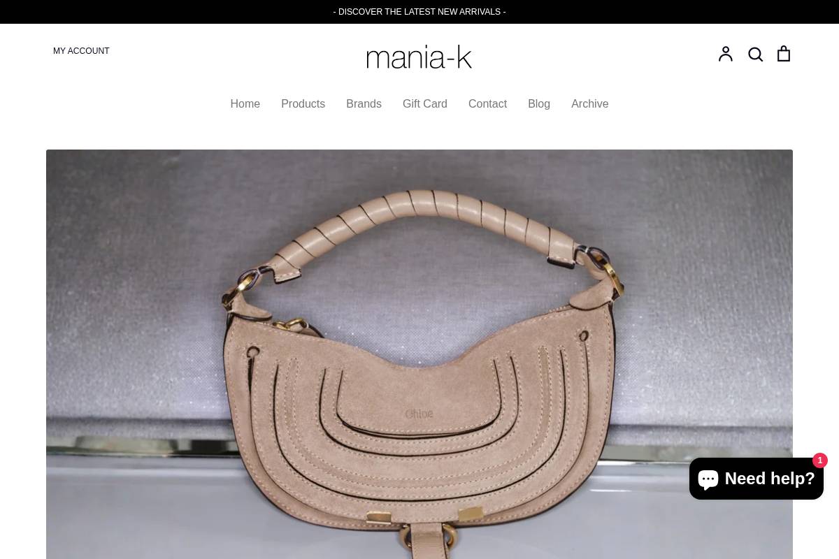 mania-kwebshop.be homepage screenshot