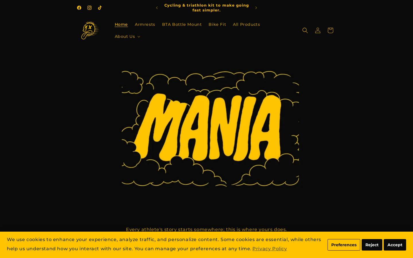 maniacycling.com homepage screenshot