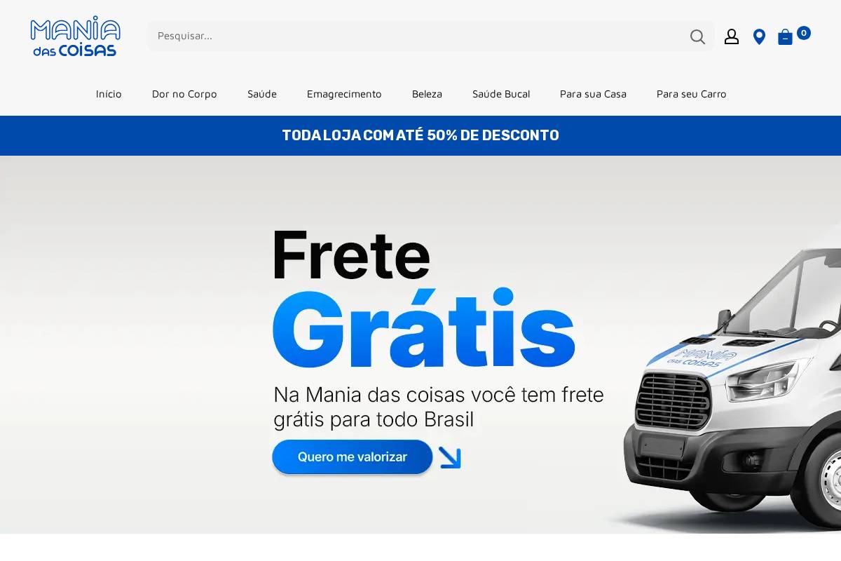 Mania das Coisas homepage screenshot